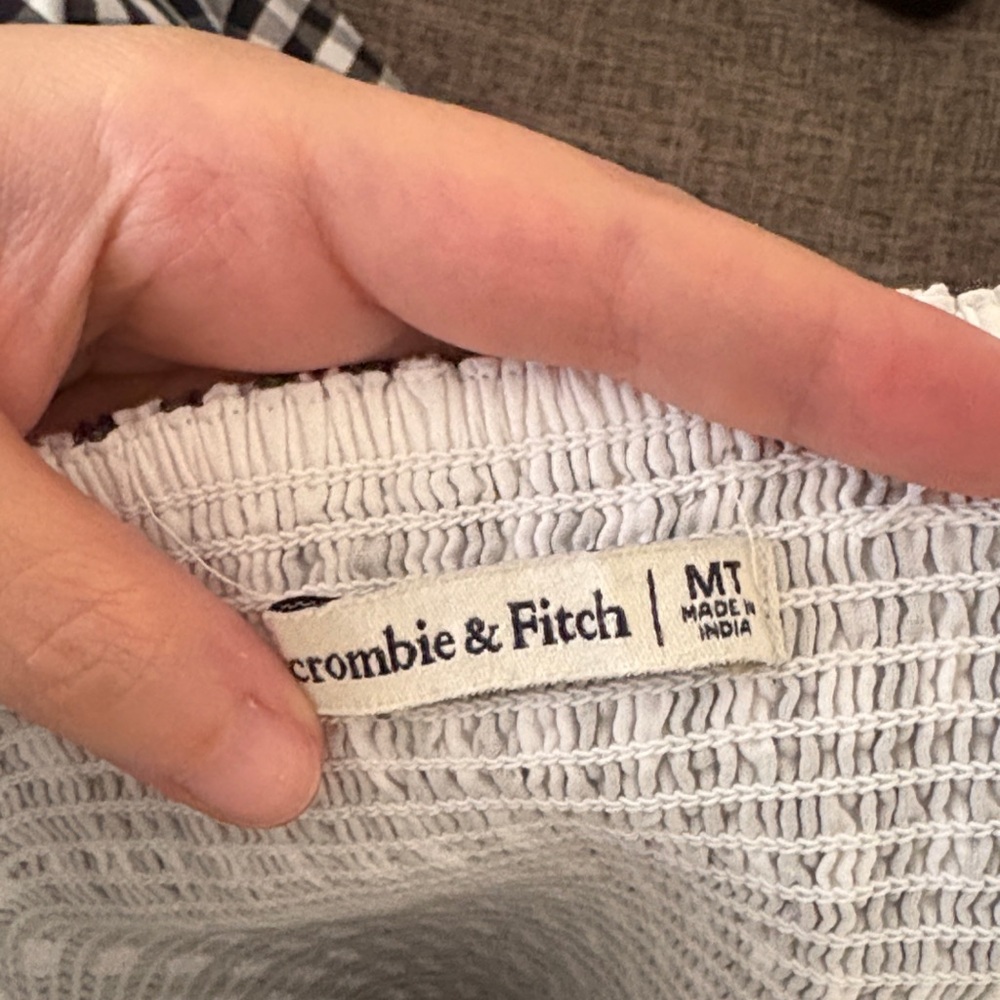 Abercrombie Black+White Gingham Midi Dress Size M Tall (MT). Hits ankles on 5’6 - Picture 2 of 8